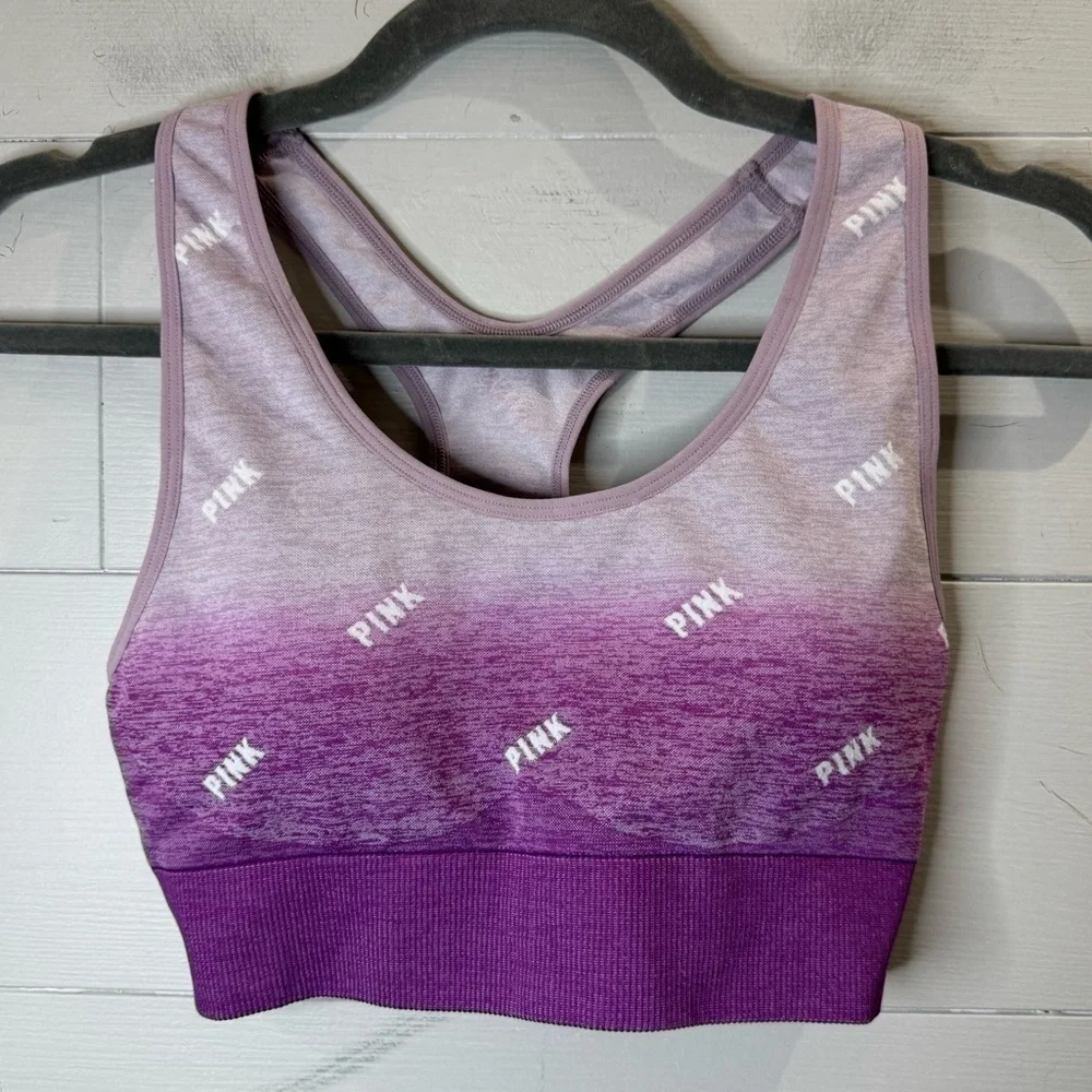 PINK Victoria's Secret Active Seamless Lightly Lined Ombre Sports Bra Medium
